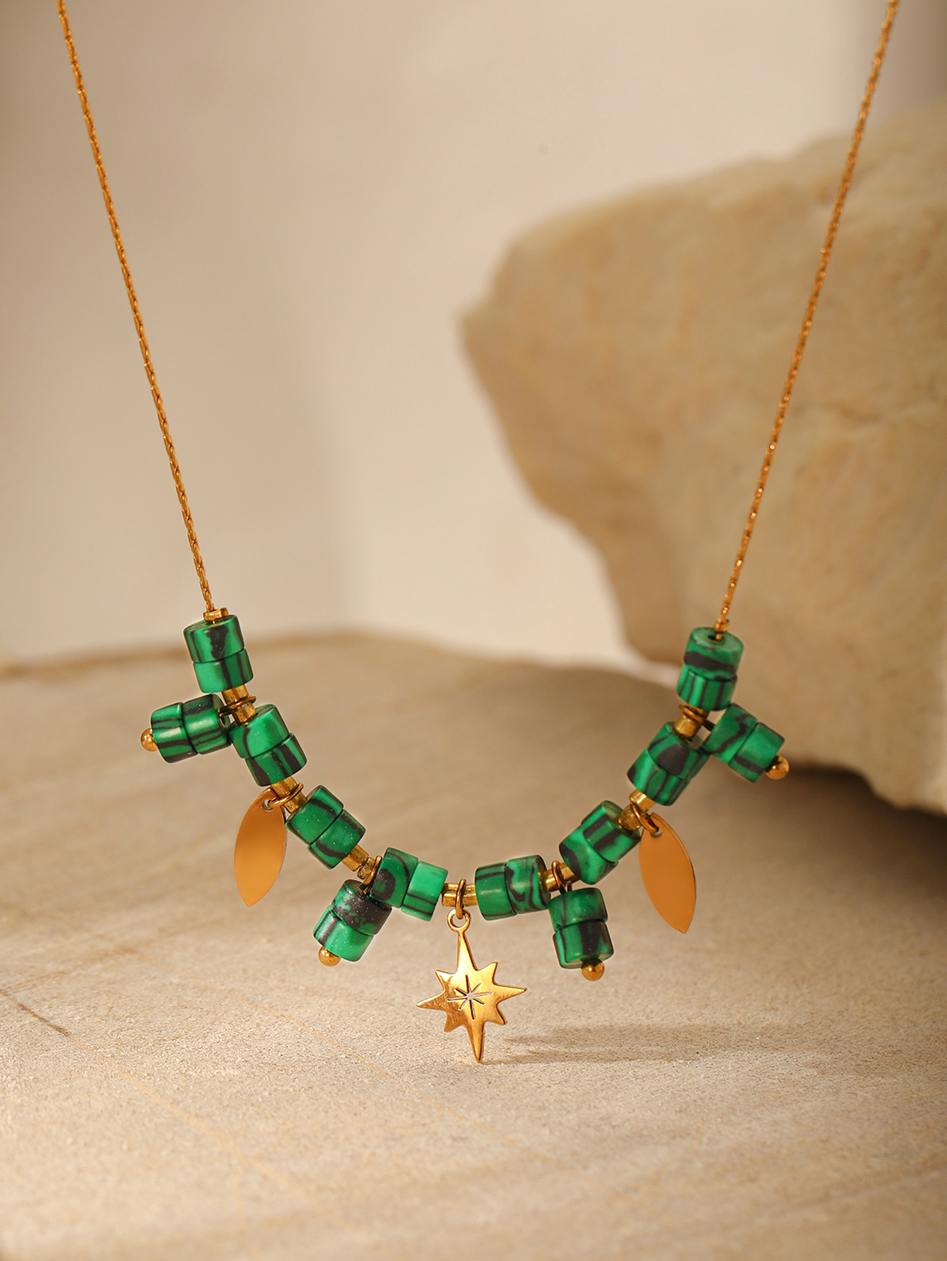 Channeling effortless elegance with this chic turquoise necklace set 
