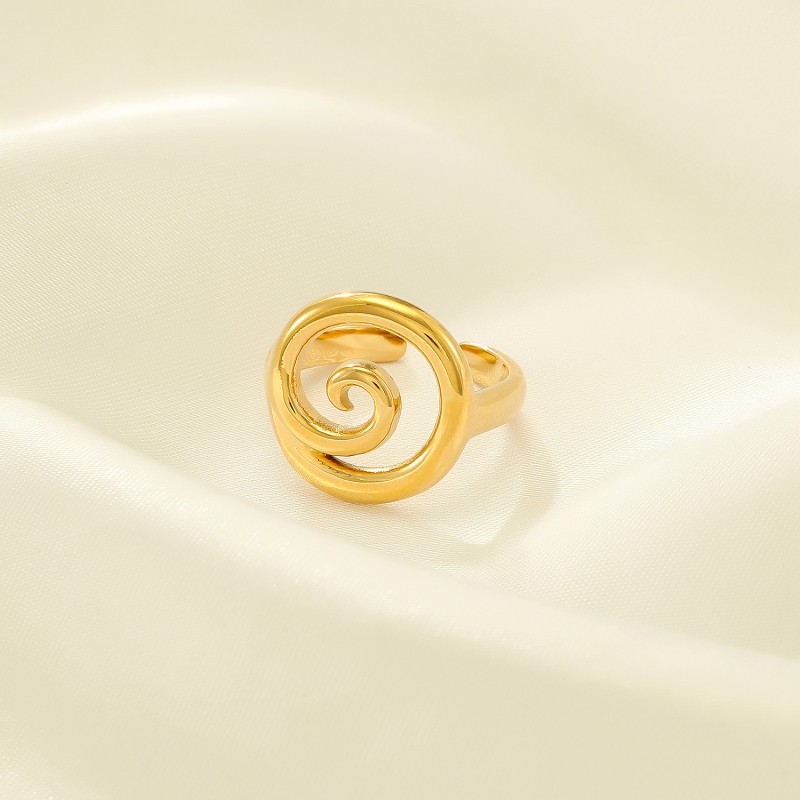 Elegant Open Spiral Ring - Comfort & Modern Style/ YHTSR-2501009