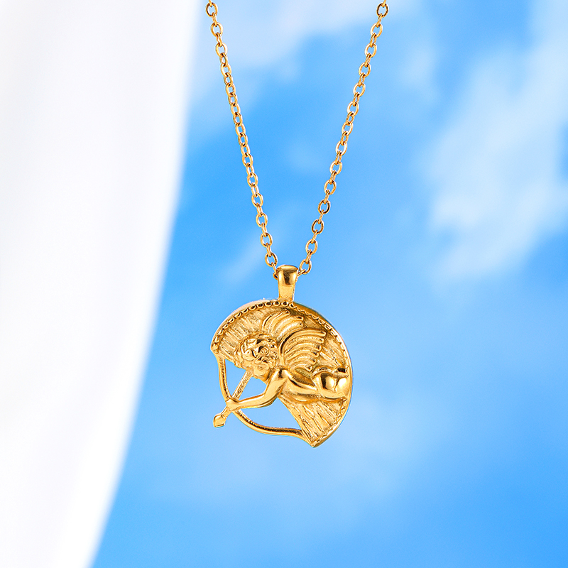 Ivanda Stainless steel Cupid pendant Necklace YHTSN-2501399