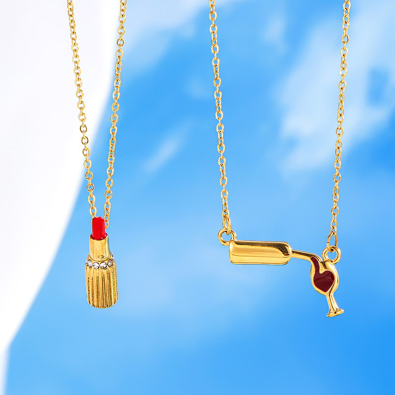 Ivanda Stainless steel Lipstick pendant necklace necklace YHTSN-2501404