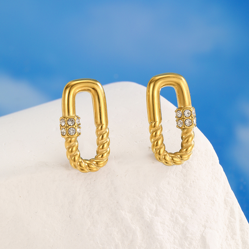 Ivanda Stainless steel diamond earrings YHTSE-2501888