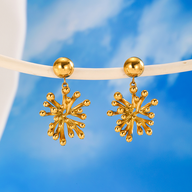 Ivanda Stainless steel fireworks earrings YHTSE-2501892
