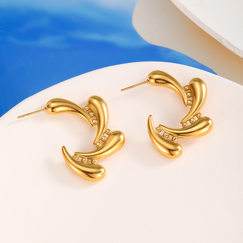 Ivanda Stainless steel drop earrings YHTSE-2501908